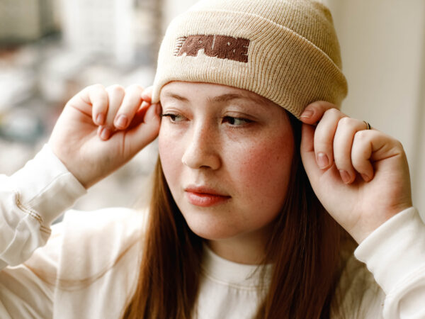 Beige Beanie